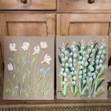 White Delphinium in March, Original 16x20