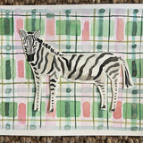 Plaid Zebra, Original 9x12
