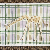 Plaid Giraffe, Original 9x12