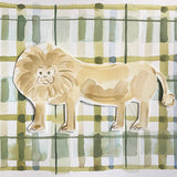 Plaid Lion, Original 9x12