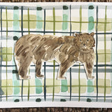 Plaid Bear, Original 9x12