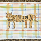 Plaid Tiger, Original 9x12
