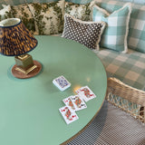 Illustrated Playing Cards with Tiger Motif and Needlepoint Accents, CHINOISERIE BLEU