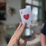 Illustrated Playing Cards with Tiger Motif and Needlepoint Accents, CHINOISERIE BLEU