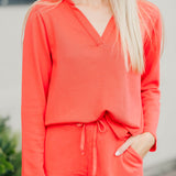 Terry Tunic Top - Poppy