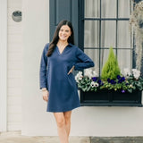 Terry Tunic Dress - Navy