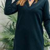 Terry Tunic Dress - Black