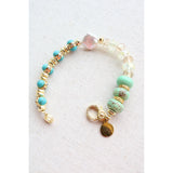 Turquoise + Chalcedony Star Bracelet