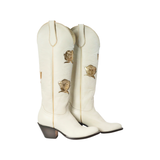 San Antonio Rose/ Cream+ Gold Women's Cowboy Boot