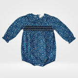 Claire floral smocked bubble