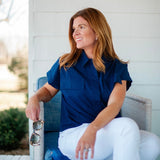 Harper Top - Navy