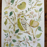 Apple Picking Kingbird, Original 11x14