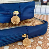 Nylon Satin Project Bag with Clear Window Front, TIGER, MEDIUM or LARGE