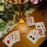 Illustrated Playing Cards with Tiger Motif and Needlepoint Accents, CHINOISERIE BLEU