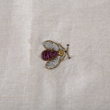 Embroidered sparkle bee table runner