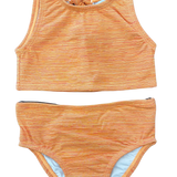 Little Goldie High Neck Two-Piece Swimsuit in Orange