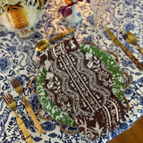 10" Melamine Dinner Plate, DOMINO GINGERBREAD, Set of 6