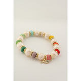 Rainbow + Pearl Bracelet