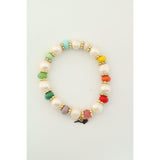 Rainbow + Pearl Bracelet