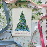 Happy Holidays Hydrangea Tree Card