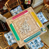 Mahjong Gaming Mat, CHINOISERIE BLEU **RULES EDITION**