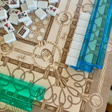 Mahjong Gaming Mat, CHINOISERIE BLEU **RULES EDITION**
