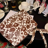 Roomy Leather Clutch, PRINTED LEOPARD FUR