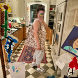 Jumbo Slouchy Denim Tote, MAHJ BABY CHINOISERIE BLEU