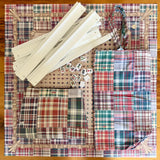 Roomy Leather Clutch, HANDBOOK PLAID