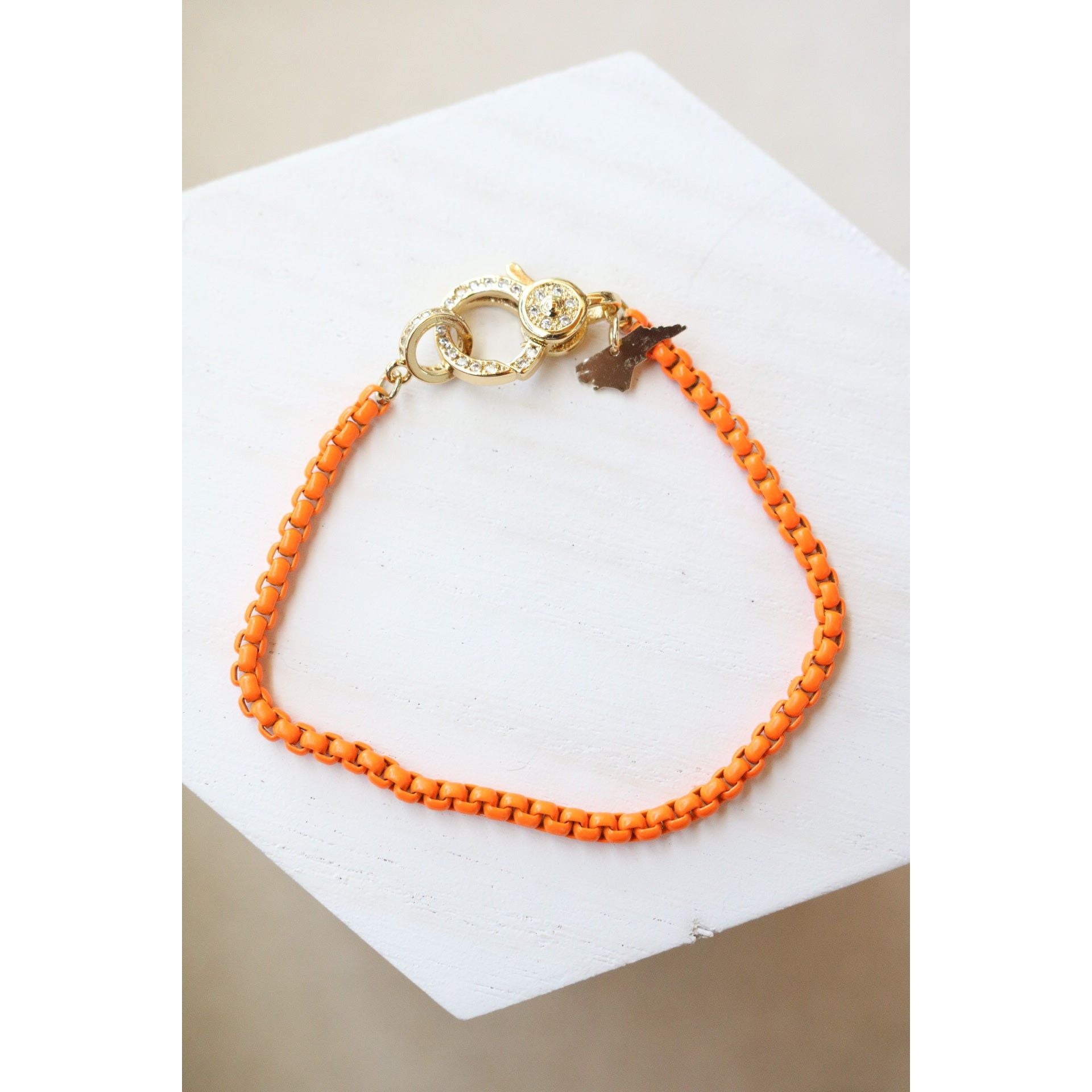 Enamel Box Chain Bracelet