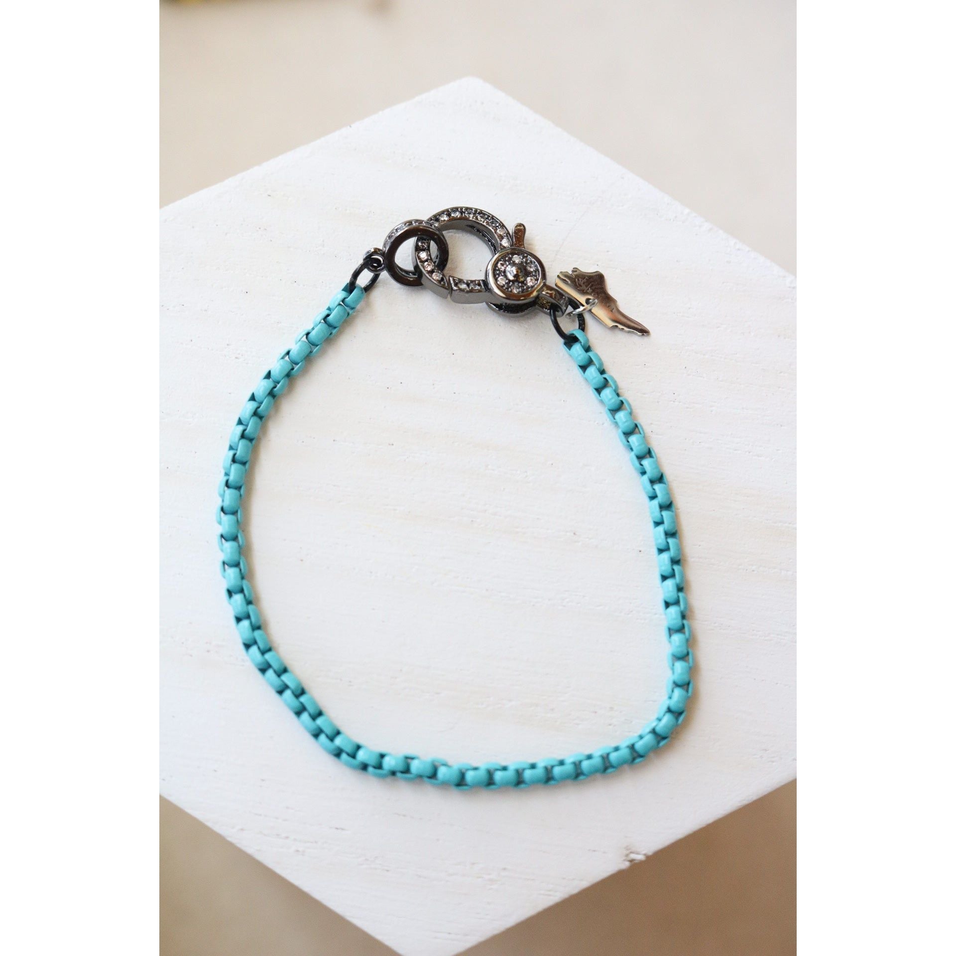 Enamel Box Chain Bracelet