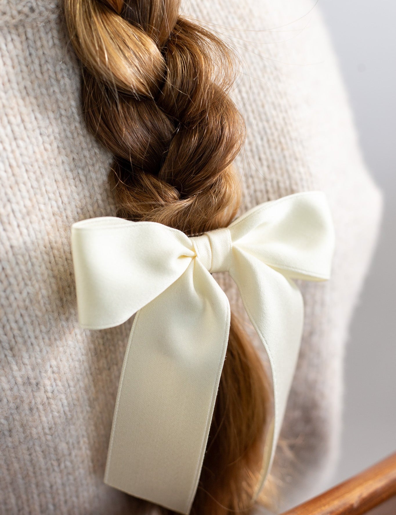 Delora Matte Satin Bow