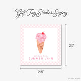 Ice Cream Cone Personalized Gift Stickers