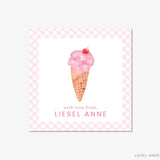 Ice Cream Cone Personalized Gift Stickers