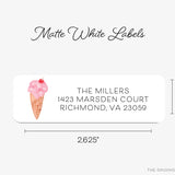 Ice Cream Cone Return Address Labels