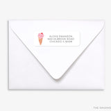 Ice Cream Cone Return Address Labels