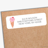 Ice Cream Cone Return Address Labels
