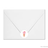 Ice Cream Round Stickers
