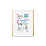 "Indianapolis, IN" Fine Art Print