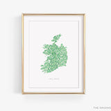 Ireland Art Print with Text