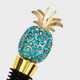 Pineapple wine stopper, turquoise