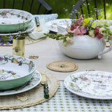 Butterfly and bees salad plates, set of four