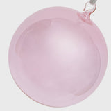 Glass bubble balls, pale pink, set of three