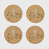 Octopus coaster, set of four