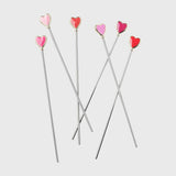 Heart swizzle sticks