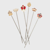 Crown swizzle sticks