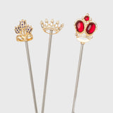 Crown swizzle sticks