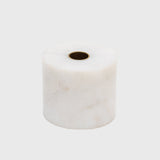 Pedestal candlestick, white quartz