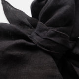 Bow linen napkin, black, set of two