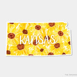 Kansas Sunflower Vinyl Sticker